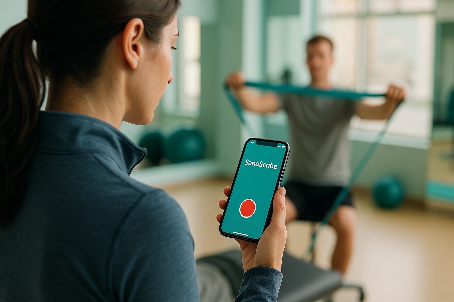 Physical Therapy Professional using SanoScribe